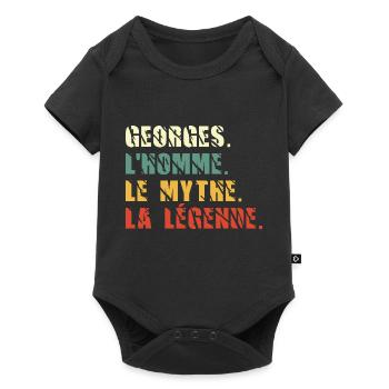 Georges l homme le mythe la légende - Body à manches courtes Premium Bébé - noir - Devant