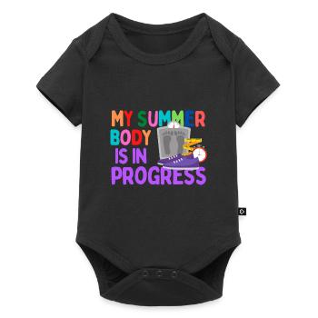 My Summer Body is in Progress - Baby Premium short-sleeve bodysuit - black - Front