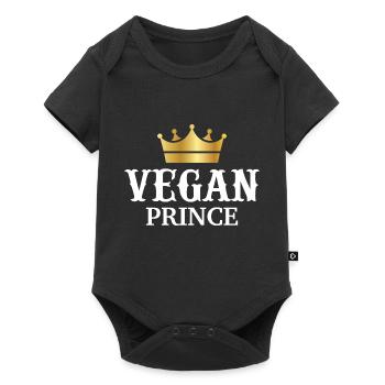 Vegan Prince - Baby Premium Kurzarmbody - Schwarz - Vorne