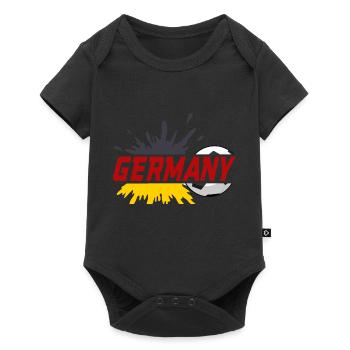 Germany Football Tshirt - Baby Premium short-sleeve bodysuit - black - Front