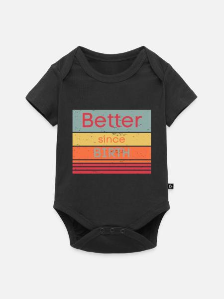 Just better - Baby Premium Kurzarmbody - Schwarz