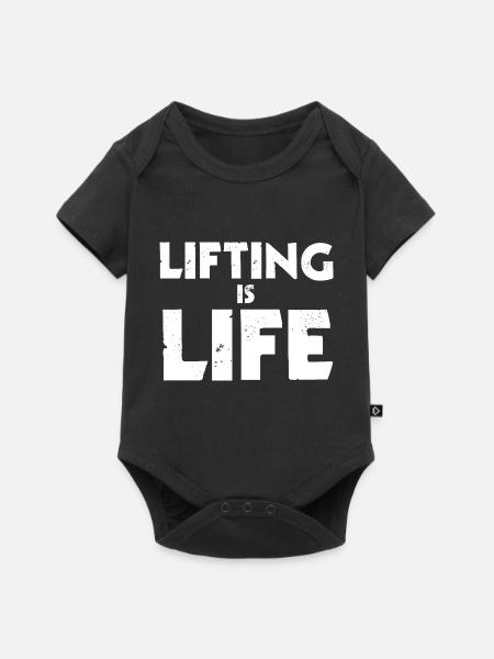 Lifting Is Life - Baby Premium Kurzarmbody - Schwarz