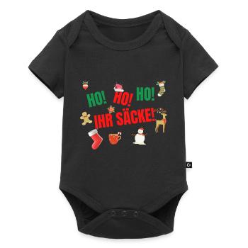 Ho Ho Ho Ihr Säcke - Baby Premium Kurzarmbody - Schwarz - Vorne