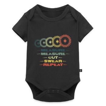 Measure Cut Swear Repeat Carpenter - Baby Premium short-sleeve bodysuit - black - Front