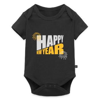 Citation Bonne année - Body à manches courtes Premium Bébé - noir - Devant