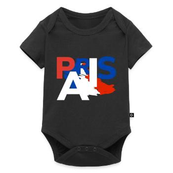 Dreifarbiges Paris - tricolore Paris - Body à manches courtes Premium Bébé - noir - Devant