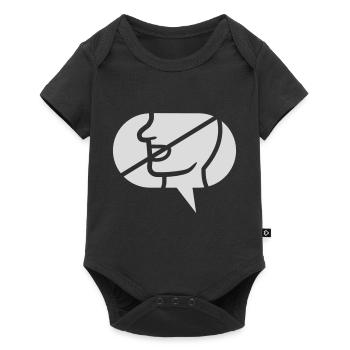 Forbidden Communicate Icon Speech Bubble - Baby Premium short-sleeve bodysuit - black - Front