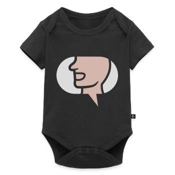 Chat Simple Symbol Speech Bubble - Baby Premium short-sleeve bodysuit - black - Front