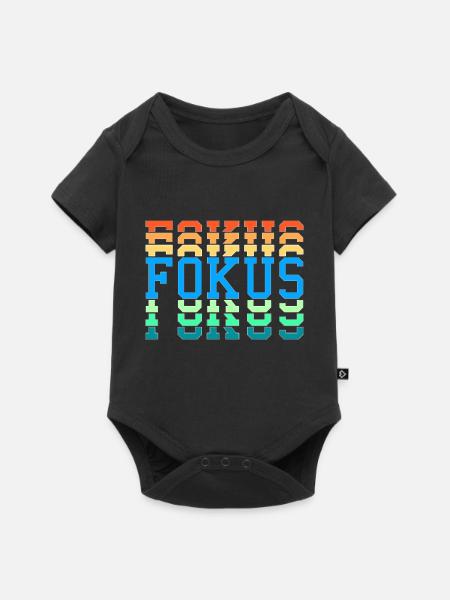 Fokus - Baby Premium Kurzarmbody - Schwarz