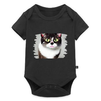 Cracy cat 3 - Baby Premium short-sleeve bodysuit - black - Front