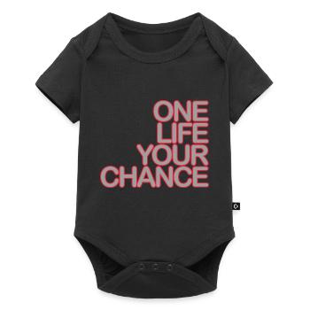 One LIFE your CHANCE 02grey Krot - Baby Premium short-sleeve bodysuit - black - Front