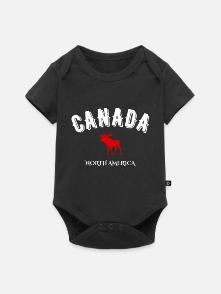 Kanada Nordamerika - Baby Premium Kurzarmbody - Schwarz