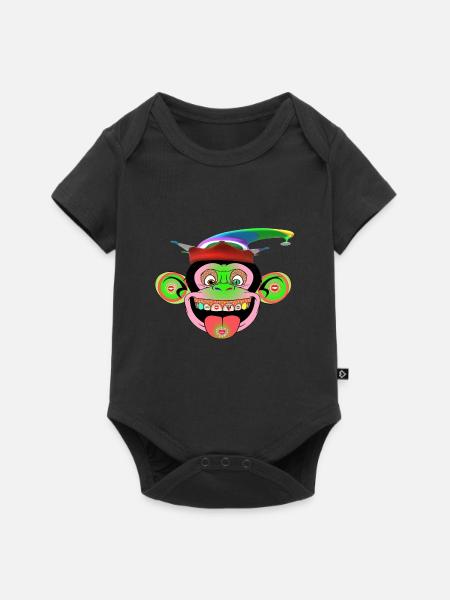 Karneval im Affenzoo - Baby Premium Kurzarmbody - Schwarz