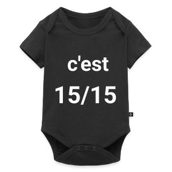 c est 1515 - Body à manches courtes Premium Bébé - noir - Devant