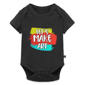 Let's Make Art Education Art Teacher - Baby Premium Kurzarmbody - Schwarz - Vorne