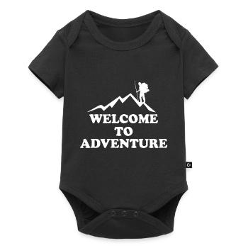 Adventure Travel Hiking Mountain - Baby Premium short-sleeve bodysuit - black - Front