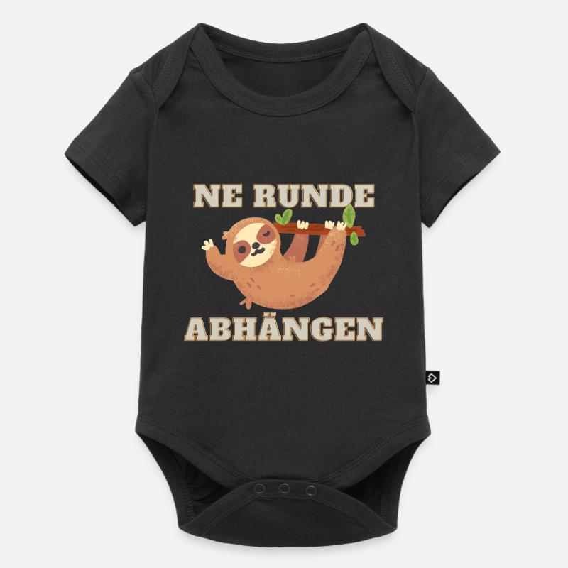 Faultier - Baby Premium Kurzarmbody - Schwarz