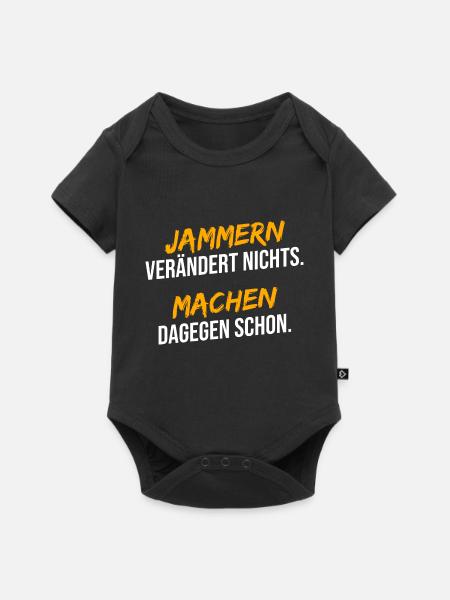 Jammern machen dagegen schon - Baby Premium Kurzarmbody - Schwarz