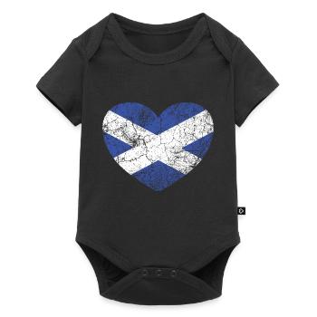 Drapeau écossais vintage, Saltire - Body à manches courtes Premium Bébé - noir - Devant
