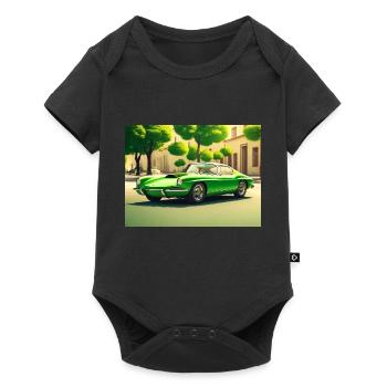Sports car 80s green - Baby Premium short-sleeve bodysuit - black - Front