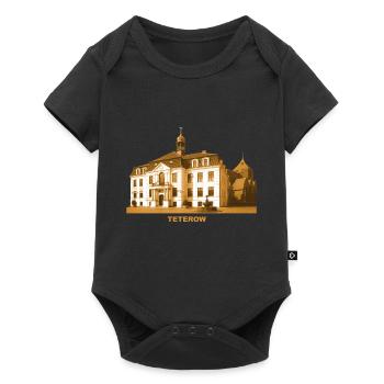 Hôtel de ville de Teterow Rostock Mecklenburg-Vorpommern - Body à manches courtes Premium Bébé - noir - Devant