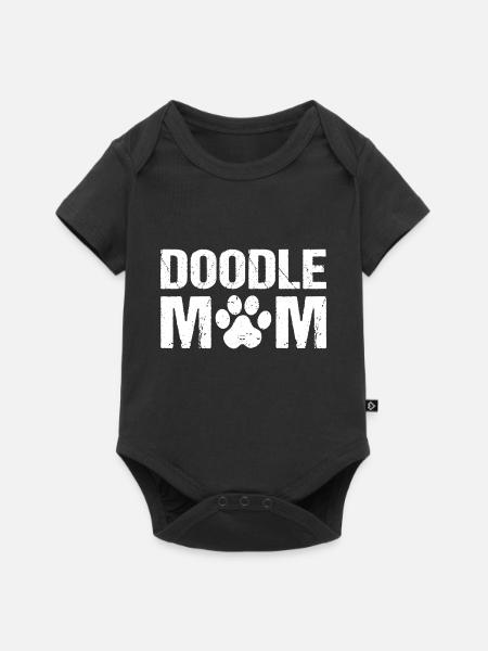 Doodle Mom Doodle Hunde - Baby Premium Kurzarmbody - Schwarz