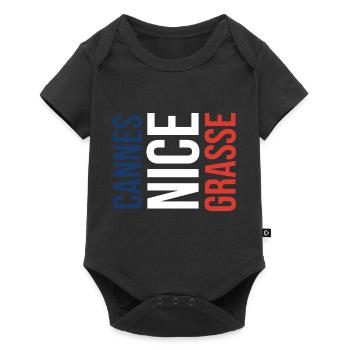 Cannes Nice Grasse France Tour Souvenir - Body à manches courtes Premium Bébé - noir - Devant