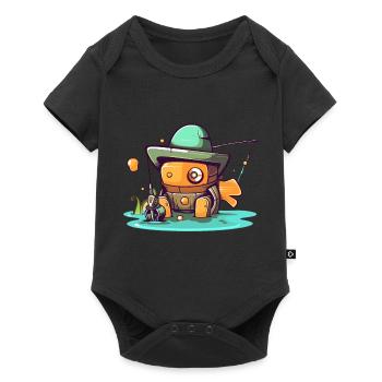Sündiger Roboter - Baby Premium Kurzarmbody - Schwarz - Vorne