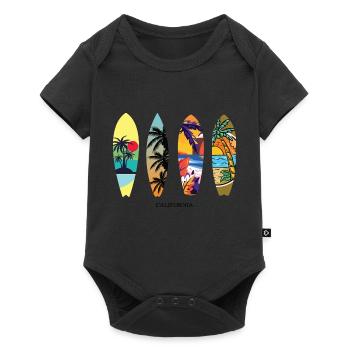 Surfing Surfboard Surfer Gift Idea - Baby Premium short-sleeve bodysuit - black - Front