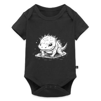 Bébé axolotl ludique comme un enfant animal effronté - Body à manches courtes Premium Bébé - noir - Devant