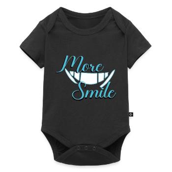 TSHIRT COOL. PLUS DE SOURIRE - Body à manches courtes Premium Bébé - noir - Devant