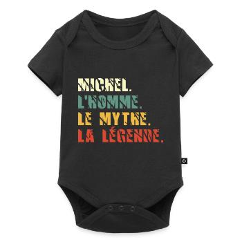Michel l homme le mythe la légende - Body à manches courtes Premium Bébé - noir - Devant