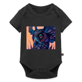 Owl - Baby Premium short-sleeve bodysuit - black - Front
