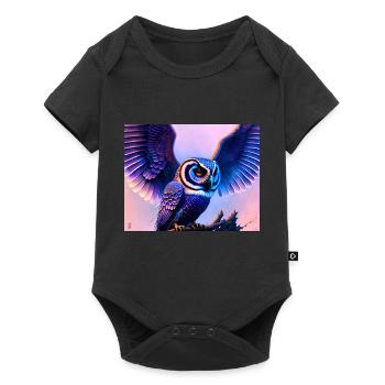 Owl - Baby Premium short-sleeve bodysuit - black - Front