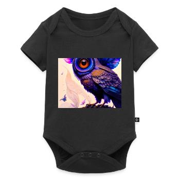 Owl - Baby Premium short-sleeve bodysuit - black - Front
