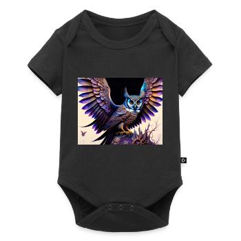 Owl - Baby Premium short-sleeve bodysuit - black - Front