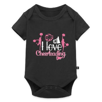 Cheerleaderin Cheerleader I love Cheerleading - Baby Premium Kurzarmbody - Schwarz - Vorne