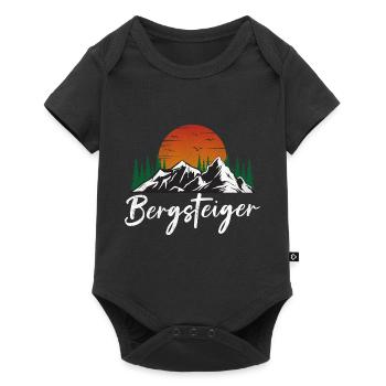 Bergsteiger Design Berg mit Sonne und Wald - Baby Premium Kurzarmbody - Schwarz - Vorne