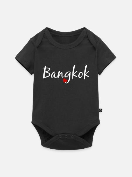 Bangkok - Baby Premium Kurzarmbody - Schwarz