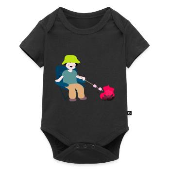 Camping5 - Body à manches courtes Premium Bébé - noir - Devant