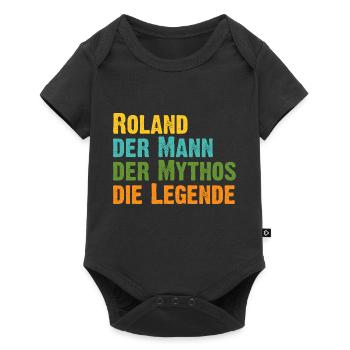 Roland der Mythos die Legende Vorname Roland - Baby Premium Kurzarmbody - Schwarz - Vorne