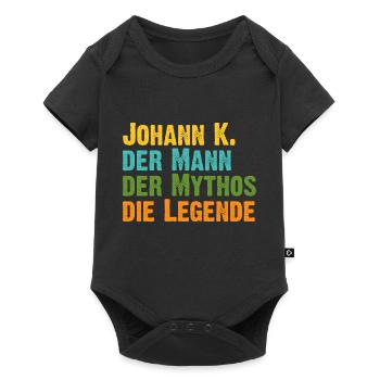 Johann K der Mythos die Legende Vorname Johann K - Baby Premium Kurzarmbody - Schwarz - Vorne