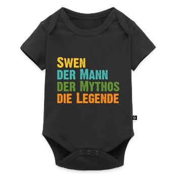 Swen der Mythos die Legende Vorname Swen - Baby Premium Kurzarmbody - Schwarz - Vorne