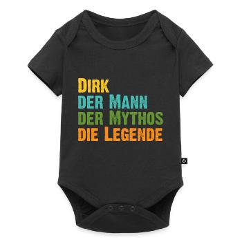 Dirk der Mythos die Legende Vorname Dirk - Baby Premium Kurzarmbody - Schwarz - Vorne