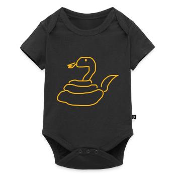 Orange Schlange Serpent orange - Body à manches courtes Premium Bébé - noir - Devant