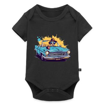 Emma en cabriolet - Body à manches courtes Premium Bébé - noir - Devant
