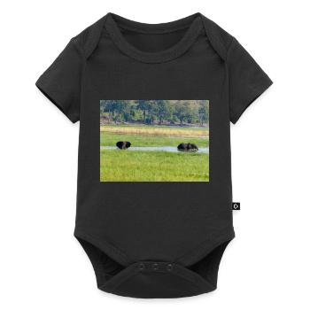 Landscape in Chobe National Park on Sedudu Island - Baby Premium short-sleeve bodysuit - black - Front