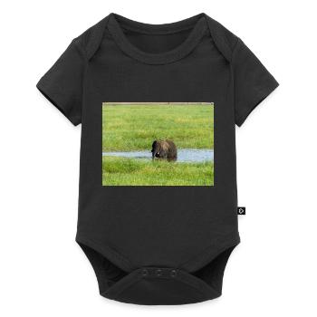 Landscape in Chobe National Park on Sedudu - Baby Premium short-sleeve bodysuit - black - Front