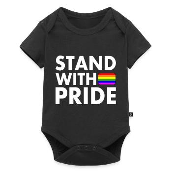 Stand with pride - Baby Premium short-sleeve bodysuit - black - Front