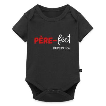 Père fect Depuis 1959 - Body à manches courtes Premium Bébé - noir - Devant